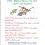 2016 Fishing Derby Winners